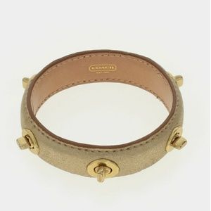 Coach Jewelry - Gold Leather Coach Bangle Coach Jewelry - Gold Leather Coach Bangle